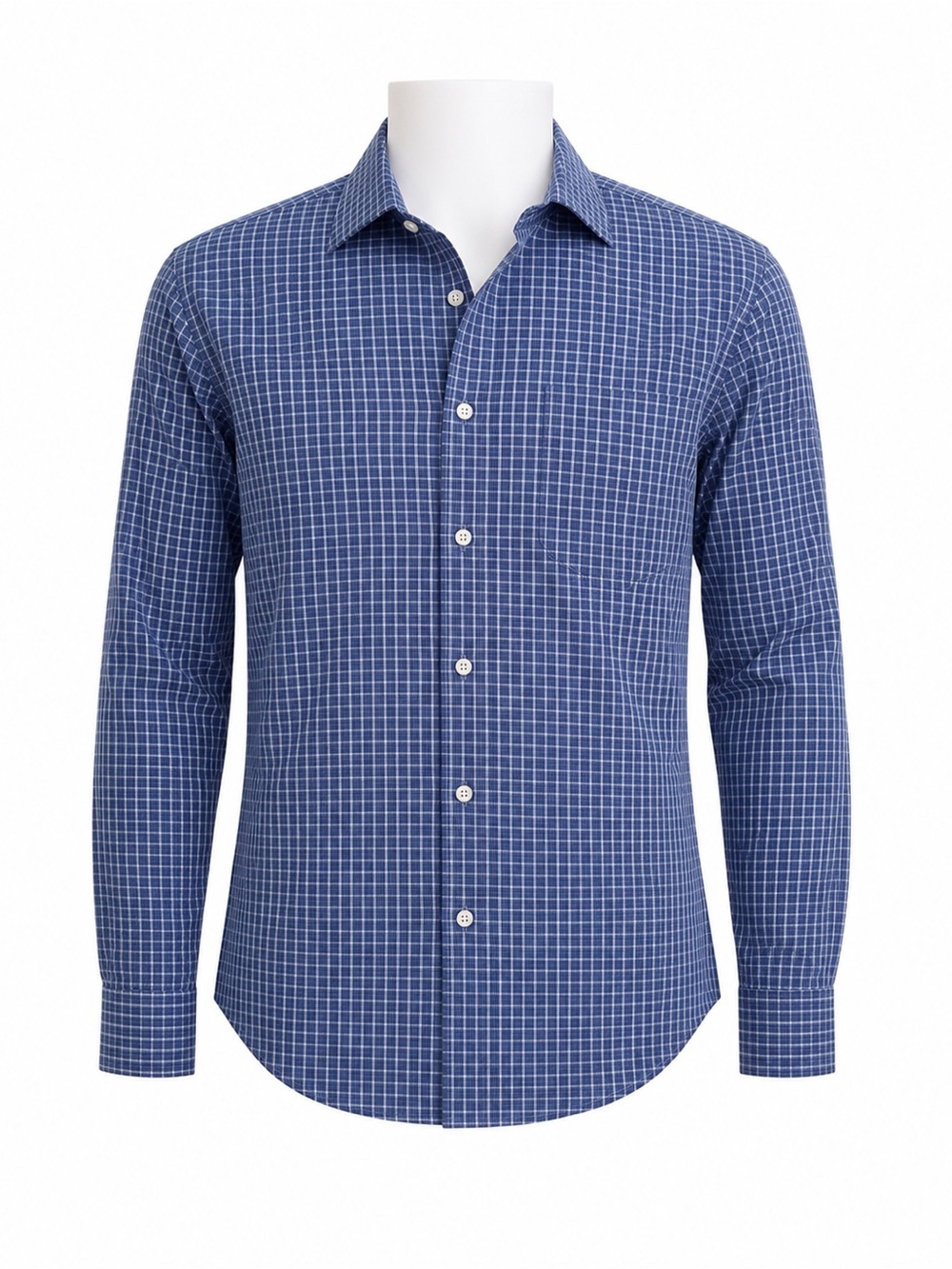 Size 15.5/33 Lauren Ralph Lauren Men’s Blue‎ Plaid Classic Fit Non Iron Shirt